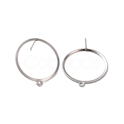 Non-Tarnish 201 Stainless Steel Stud Earring Findings STAS-K241-12P-1