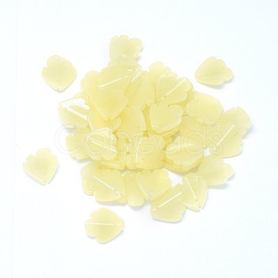 Imitation Jade Glass Charms GLAA-H016-03C-3-1