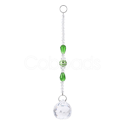 Faceted Crystal Glass Ball Chandelier Suncatchers Prisms AJEW-G025-A06-1