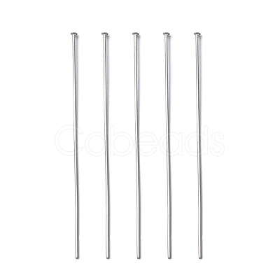 Tarnish Resistant 304 Stainless Steel Flat Head Pins STAS-E023-0.6x50mm-1