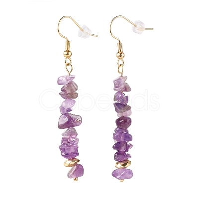 Natural Mixed Chip Gemstone Dangle Earring EJEW-JE04561-1