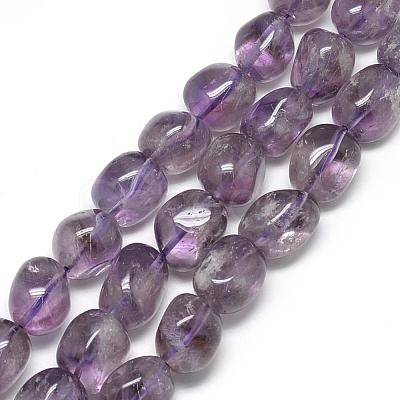 Natural Amethyst Beads Strands G-R435-07-1