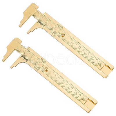 4 Inch/100mm Brass Vernier Caliper TOOL-WH0121-45-1