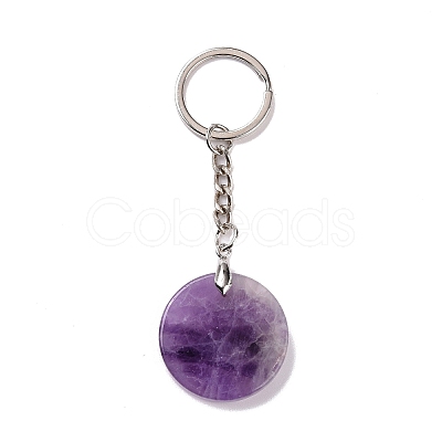 Natural Gemstone Vortex Pendant Keychain KEYC-E038-01P-1