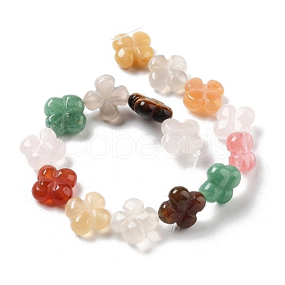 Natural & Synthetic Mixed Gemstone Beads Strands G-P520-A03-01-1