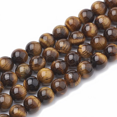 Natural Tiger Eye Beads Strands X-G-S333-8mm-001-1