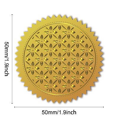 Self Adhesive Gold Foil Embossed Stickers DIY-WH0211-360-1