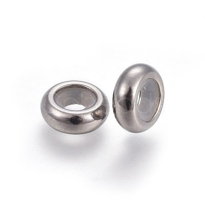 Tarnish Resistant 201 Stainless Steel Stopper Beads STAS-I100-18P-1