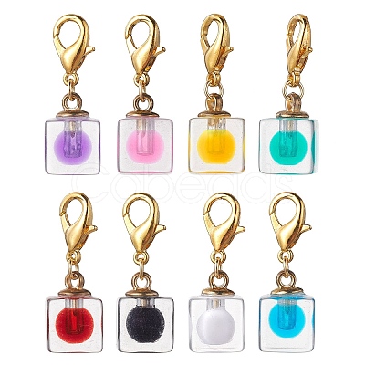 8pcs Plastic Pendants Decorations HJEW-JM01822-1