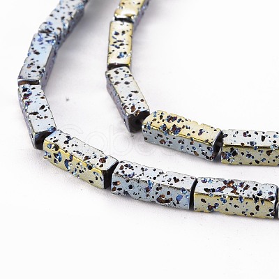 Electroplated Natural Lava Rock Beads Strands G-T114-70-1