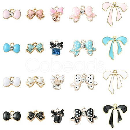 20Pcs 20 Styles Alloy Enamel Pendants ENAM-YW0003-92-1