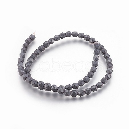 Non-magnetic Synthetic Hematite Beads Strands G-P401-05-1