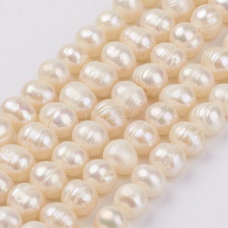 Natural Cultured Freshwater Pearl Beads Strands PEAR-D187-54-1