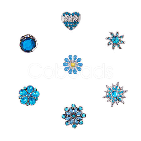 Alloy Rhinestone Snap Buttons SNAP-PH0001-04-1
