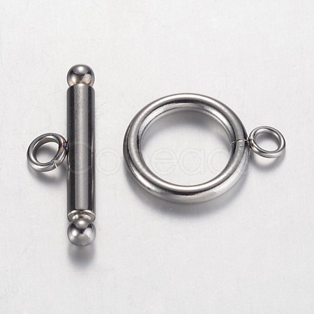 304 Stainless Steel Toggle Clasps X-STAS-D438-32-1