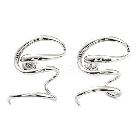 304 Stainless Steel Snake Wrap Stud Earrings EJEW-B023-02P-1