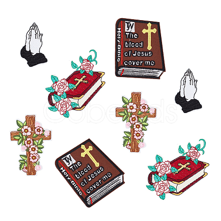 Religion Theme Computerized Embroidery Cloth Iron on Patches PATC-WH0010-20-1