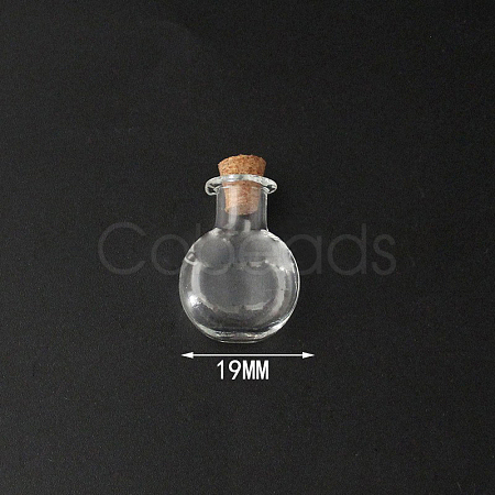 Mini High Borosilicate Glass Bottle Bead Containers BOTT-PW0001-261D-1