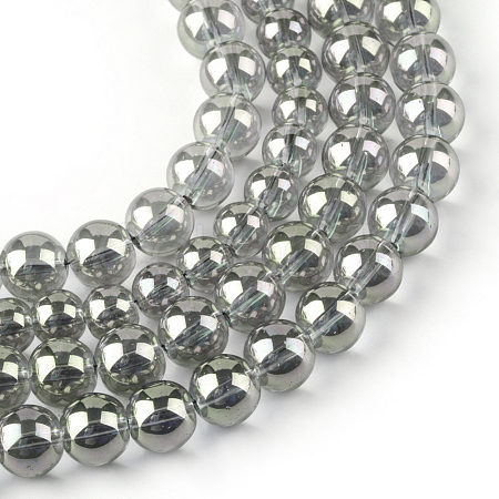 Electroplate Glass Beads Strands EGLA-Q062-4mm-A05-1