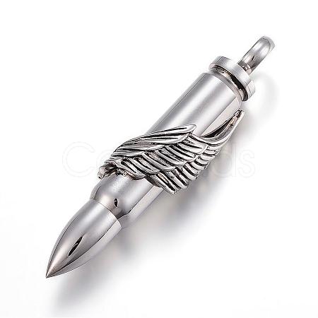 316 Surgical Stainless Steel Pointed Pendants STAS-G112-01AS-1