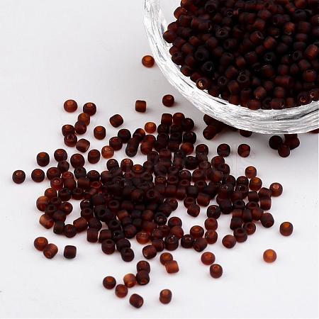 8/0 Frosted Round Glass Seed Beads X-SEED-A008-3mm-M13-1