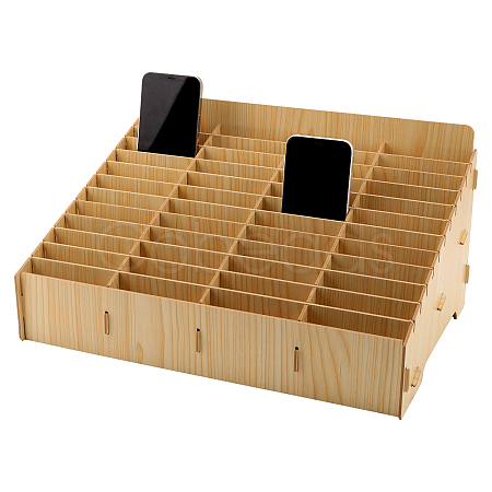 48-Grid Wooden Cell Phone Storage Box AJEW-WH0258-839B-1