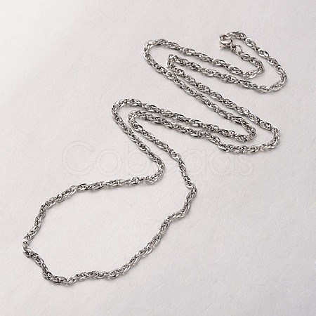 304 Stainless Steel Rope Chain Necklaces NJEW-F201-10P-1