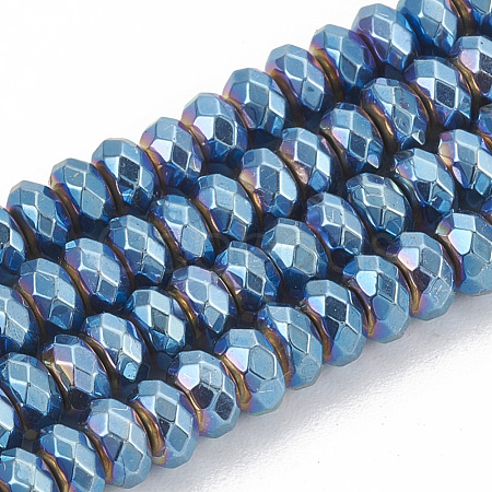 Electroplate Non-magnetic Synthetic Hematite Beads Strands G-T061-154A-1