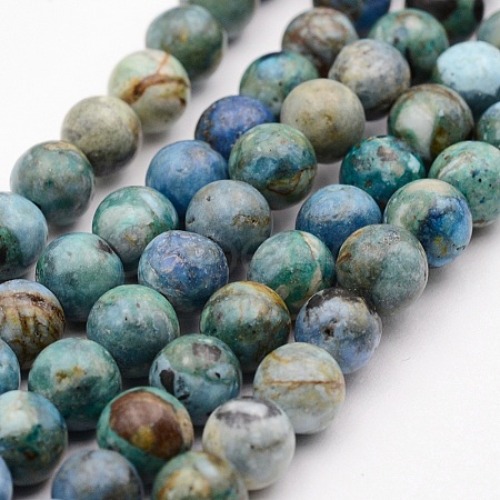 Natural Variscite Bead Strands G-P300-01-8mm-1