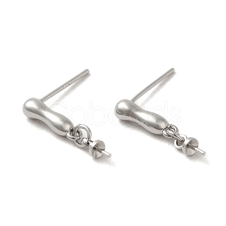 Brass Stud Earring Findings KK-M270-27P-1