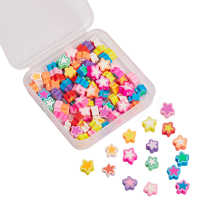 100Pcs Handmade Polymer Clay Beads CLAY-CJ0001-24-1