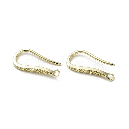 Brass Earring Hooks KK-C048-15G-1
