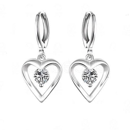 Heart Shape Brass Hoop Earrings EJEW-BB64168-A-1