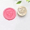 Golden Tone Wax Seal Brass Stamp Heads, for Wax Seal Stamp, Happy Birthday Series, Rose Heart, 24x14mm, Hole: 7mm