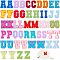 Alphabet Towel Embroidery Style Cloth Iron on/Sew on Patches, Appliques, for Clothes, Dress, Hat, Jeans, DIY Decorations, Mixed Color, 69~71x30~76x3mm, 26pcs/set