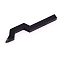 45# Steel Jewelry Puncher, Bent Handle, Black, 78.5x14x6mm, Stamp: 1.2x2mm