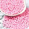 Baking Paint Glass Seed Beads, Donut, Hot Pink, 4x2.5mm, Hole: 1mm, about 6205pcs/pound