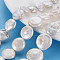 Natural Keshi Pearl Beads Strands, Cultured Freshwater Pearl, Flat Round, Seashell Color, 12~17x12~16x3~9mm, Hole: 0.6mm, about 27~29pcs/strand, 15.75 inch(40cm)