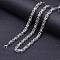 Titanium Steel Byzantine Chain Necklaces, Chainmaille Weaves Jewelry for Men, Stainless Steel Color, 23.62 inch(60cm)x8mm