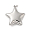 Non-Tarnish 304 Stainless Steel Pendants, with Jump Ring, Star Charm, Stainless Steel Color, 19x17.5x5.3mm, Hole: 2.7mm