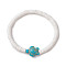 Summer Beach Sea Turtle Dyed Synthetic Turquoise Bead Bracelets, Disc Sea Shell Beaded Stretch Bracelets for Women, White, Inner Diameter: 2-1/8 inch(5.4cm)