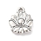 Tibetan Style Alloy Pendant, Lead Free & Cadmium Free, Flower Charms, Antique Silver, 13x10.5x2.5mm, Hole: 1.2mm