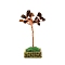 Tiger Eye Flower Garden Crushed Stone Fortune Tree Ornaments Mini Home Creative Office Decoration Crafts Small Ornaments, 70x55mm