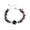 Natural Obsidian Chips Beaded Bracelets, Jewely for Women, 4-3/4 inch(12cm)