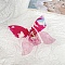 Butterfly Cellulose Acetate Large Claw Hair Clips, for Women Girl Thick Hair, Cerise, 75x100mm