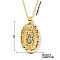 Brass Cubic Zirconia Virgin Mary Pendant Exquisite Jewelry Fashion Necklaces, Golden, Colorful, 15.75 inch(40cm)