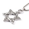 304 Stainless Steel Box Chain Necklaces, Alloy Pendant Necklaces, Star, 24.61 inch(62.5cm)