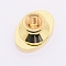 Blank Wax Seal Brass Stamp Head, without Engraving Logo, for Wax Seal Stamp, Oval, Light Gold, 29x20x14.5mm, Hole: 7mm