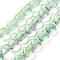 Natural Green Fluorite Beads Strands, Top Drilled, Teardrop, 8.5x8.5x5mm, Hole: 0.9mm, about 25pcs/strand, 8.07 inch(20.5cm)