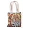 Cat Pattern Canvas Women's Tote Bags, Shoulder Bags for Shopping, Rectangle, Colorful, 37x33cm